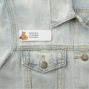Anpassa denna Tabby katt Roligt för djur i Cute Or Namnbricka