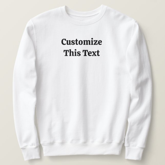 Anpassa Denna Text Grundläggande Tröja för Män Lång Ärmad Tröja (Design framsida)