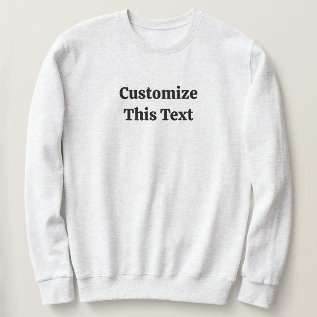Anpassa Denna Text Grundläggande Tröja för Män Lång Ärmad Tröja (Design framsida)