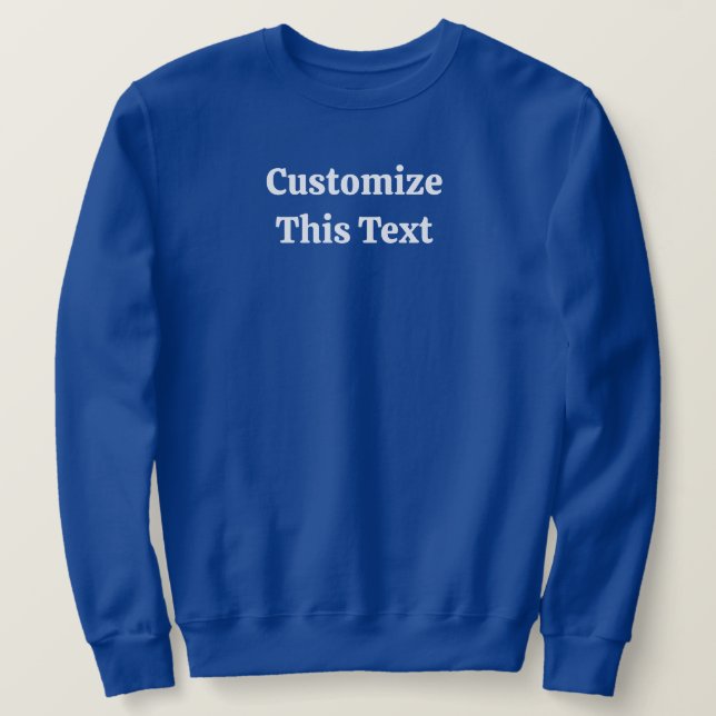 Anpassa Denna Text Grundläggande Tröja för Män Lång Ärmad Tröja (Design framsida)