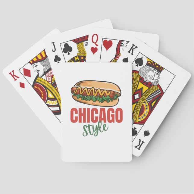 Anpassa design Chicago Style Best Hot Dog Present Casinokort (Baksidan)