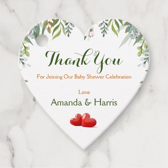 Anpassa design för babyvisningsprogrammet gåvor etiketter (Framsida)