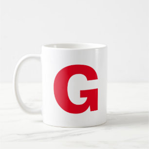 Anpassa det första monogrammet för modern skript, kaffemugg