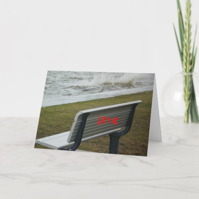 Anpassa det här Bench-kortet Helgkort (Framsida)