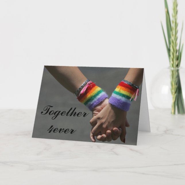 Anpassa det här Cute Lesbisk Card - tillsammans 4: Kort (Framsida)