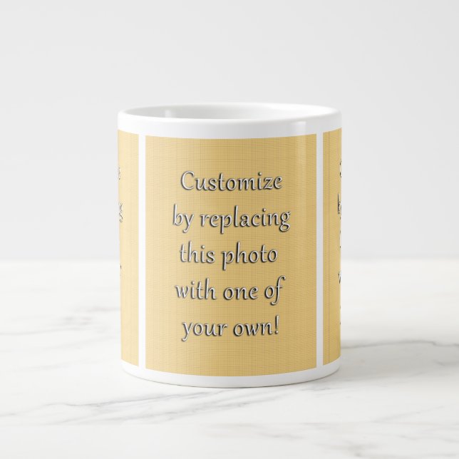 Anpassa det här! Lägg till teckningen eller fotot Jumbo Mugg (Framsidan)