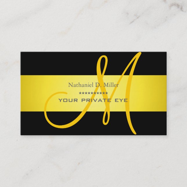Anpassa det här monogram-affärskortet visitkort (Framsida)