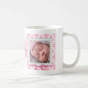 Anpassa det här söta Rosa Framed Photos Heart Kaffemugg
