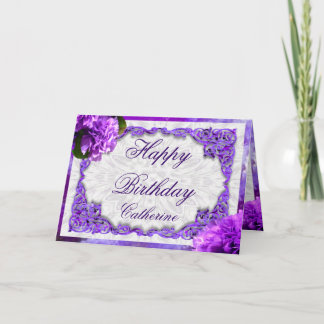 Anpassa det här Violet Carships Birthday-kortet Kort