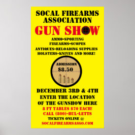 Anpassa detaljinformation om generisk Gun Show-hän Poster