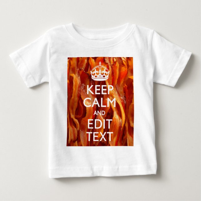 Anpassa detta med Behållans Lugn och sizzling Baco Tee (Framsida)