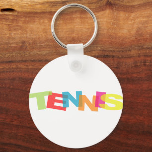 Anpassa dig själv till tennispresenter nyckelring