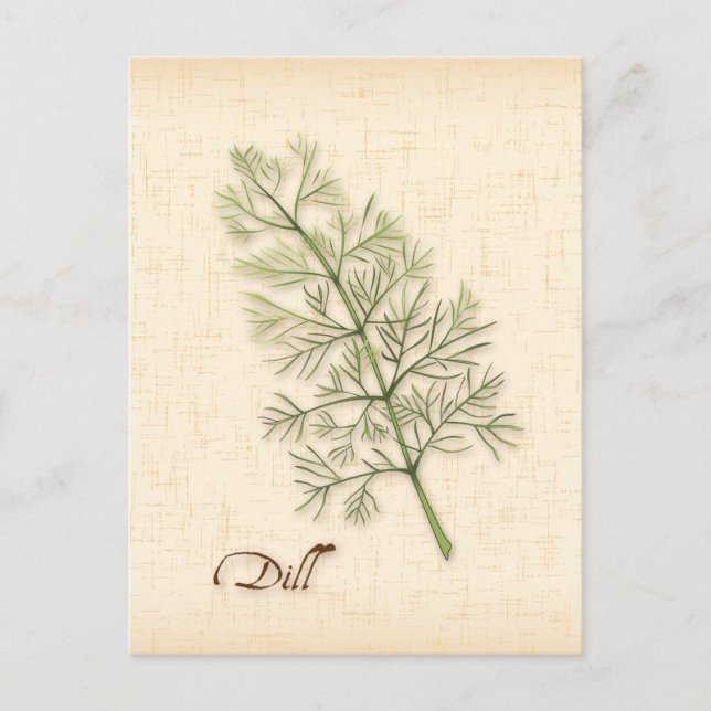 Anpassa Dill Herb-vykort Vykort (Framsida)