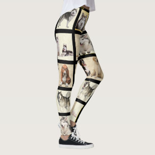 Anpassa din 10-fotomall Ange Hund Leggings