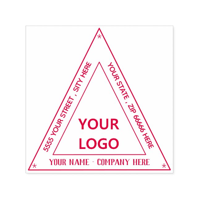 Anpassa din adressnamn info stämpel med logotyp (Design)