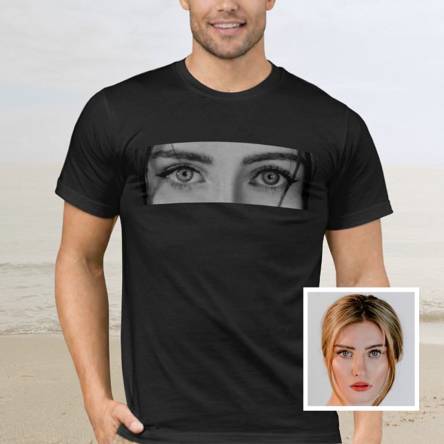 Anpassa din älskades ögon Foto T-Shirt (Skapare uppladdad)