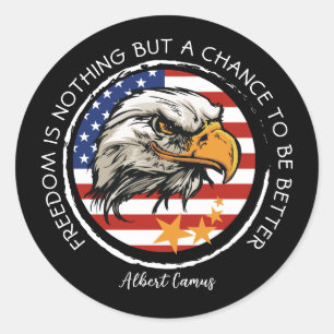 Anpassa din amerikanska Eagle-design Runt Klistermärke