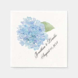 Anpassa din blåa Hydrangea i bröllop Pappersservett