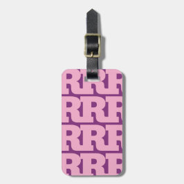 Anpassa din bokstav, fet monogramdesign  bagagebricka
