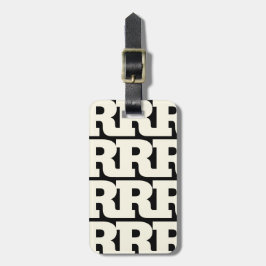 Anpassa din bokstav, fet monogramdesign  bagagebricka