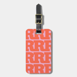 Anpassa din bokstav, fet monogramdesign  bagagebricka
