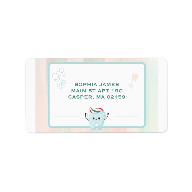 Anpassa din e-post med en Tecknad med många tjugon Adressetikett (Framsidan)