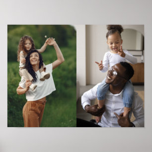 Anpassa din egen 2-fotokollage poster