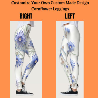 Anpassa din egen Anpassningsbar designad Cornblomm Leggings