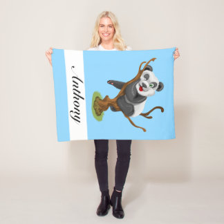 Anpassa din egen Cute Baby Panda Fleecefilt