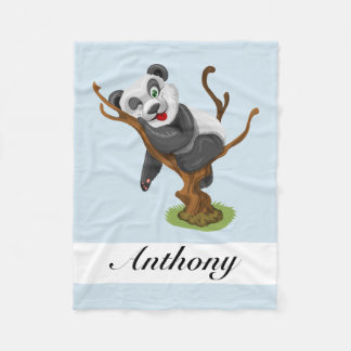 Anpassa din egen Cute Baby Panda Fleecefilt
