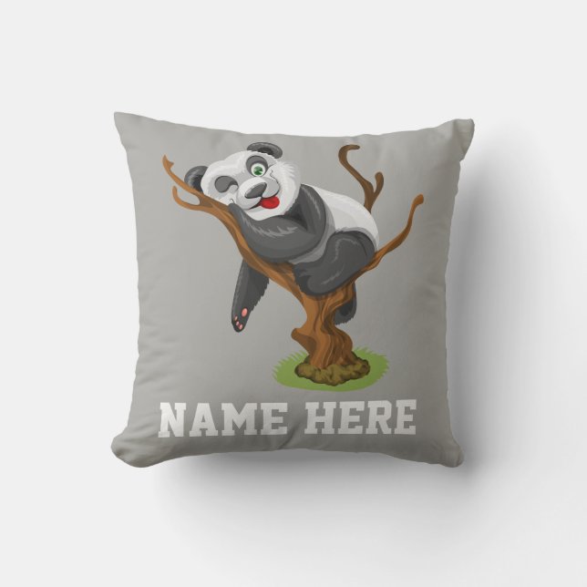 Anpassa din egen Cute Baby Panda Kudde (Framsida)