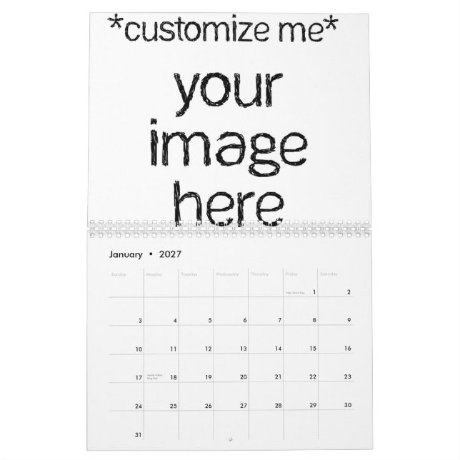 Anpassa din egen designkalender kalender (Jan 2027)