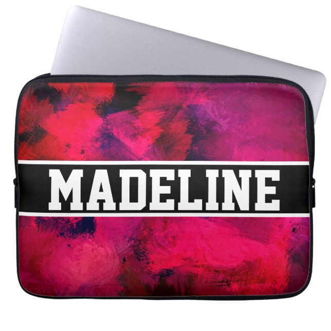 Anpassa din egen färgrika abstrakt laptop fodral (Framsidan)