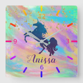 Anpassa din egen färgstarka förening fyrkantig klocka