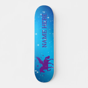 Anpassa din egen färgstarka Magic Unicorn Mini Skateboard Bräda 18,5 Cm