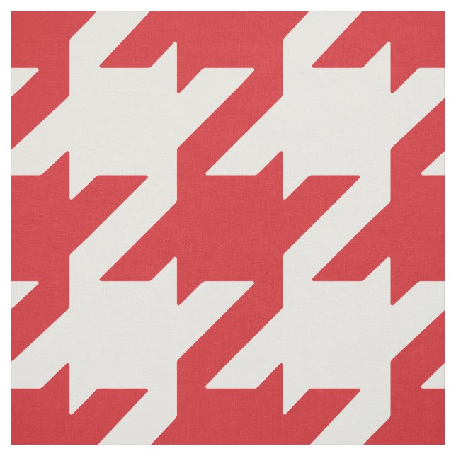 Anpassa din egen fet röd, vit houndstooth tyg (Provkarta)