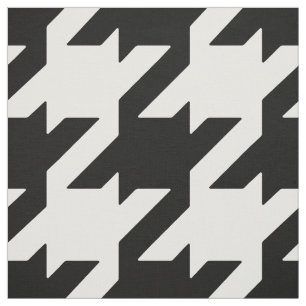Anpassa din egen fet svartvita houndstooth tyg
