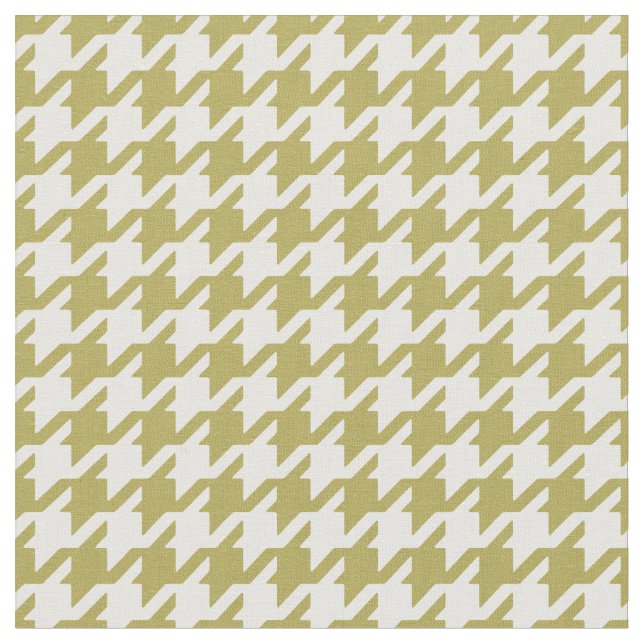 Anpassa din egen grönt, vit houndstooth mönster tyg (Närbild)