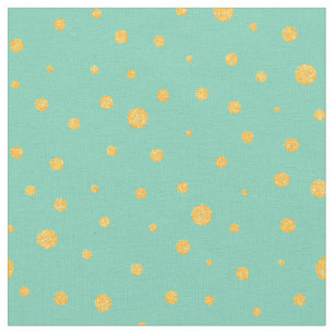 Anpassa din egen guld-polka dots i grönt tyg