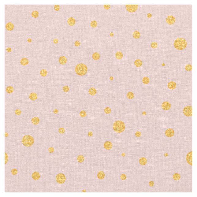 Anpassa din egen guld-polka dots i rosa tyg (Närbild)