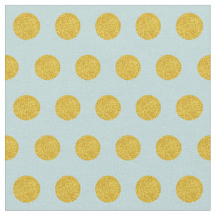 Anpassa din egen guld-polka dots i turkos tyg