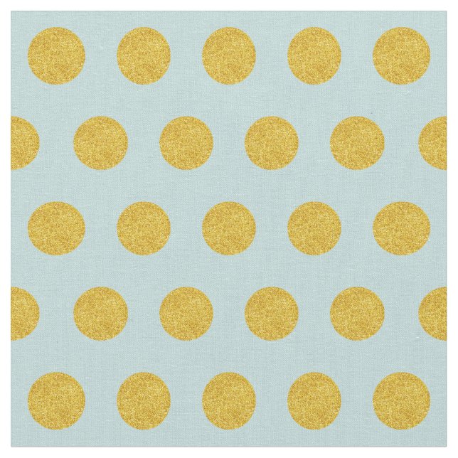 Anpassa din egen guld-polka dots i turkos tyg (Närbild)