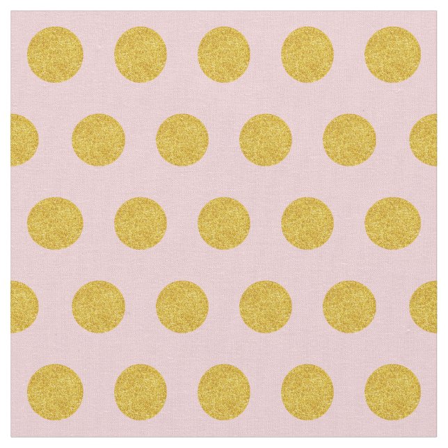 Anpassa din egen guld polka dots-mönster i rosa tyg (Närbild)