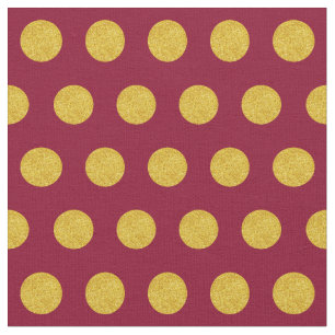 Anpassa din egen guld polka dots mönster i rött tyg