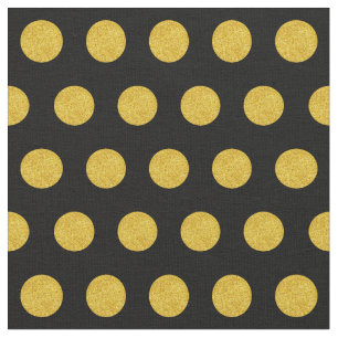 Anpassa din egen guld-polka-mönster i svart tyg
