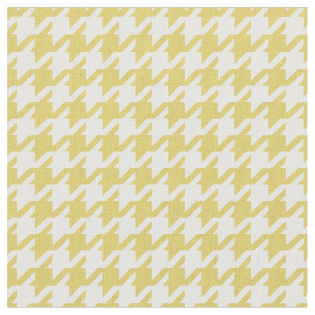 Anpassa din egen gult Houndstooth mönster Tyg (Närbild)