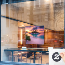 Anpassa din egen havsstrand vid solnedgången med H