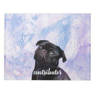 Anpassa din egen Hund för Black Pug Contributor Anteckningsblock