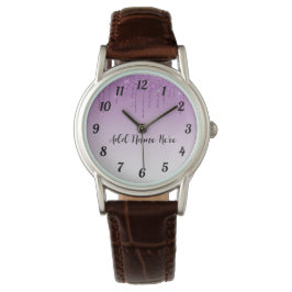 Anpassa din egen Lila Glitter Watch Armbandsur