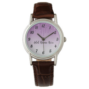 Anpassa din egen Lila Glitter Watch Armbandsur